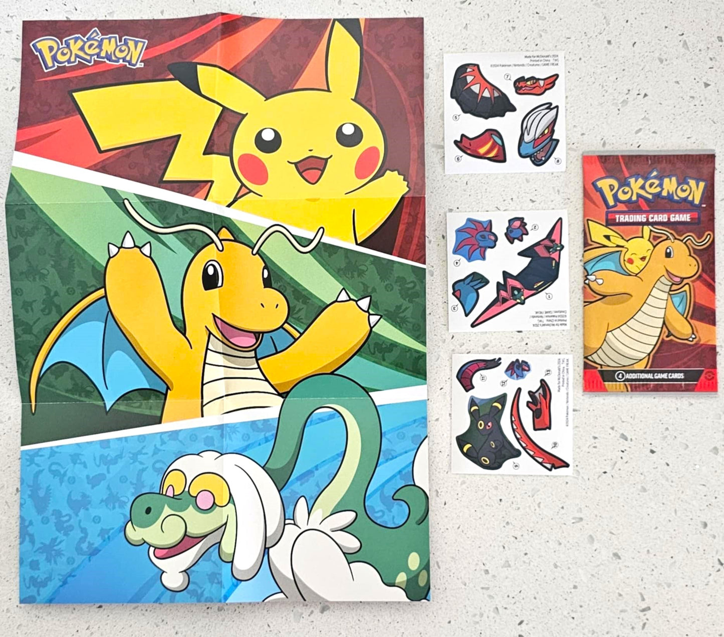 2025 MCDONALDS PROMO 3 PACK - PIKACHU AND DRAGONITE, MIRAIDON, KORAIDON