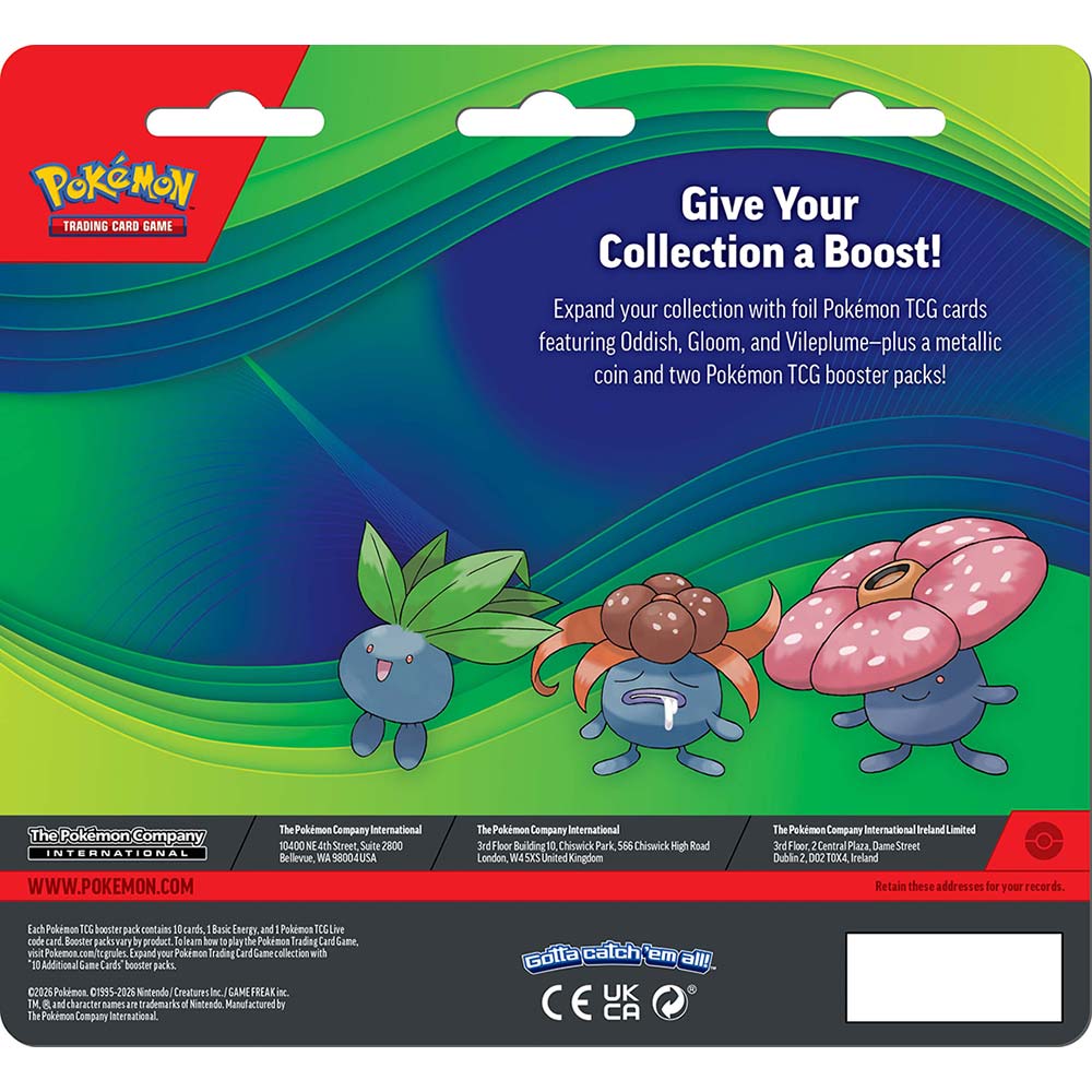 ENHANCED 2-PACK BLISTER (ODDISH, GLOOM, VILEPLUME) POKEMON TCG