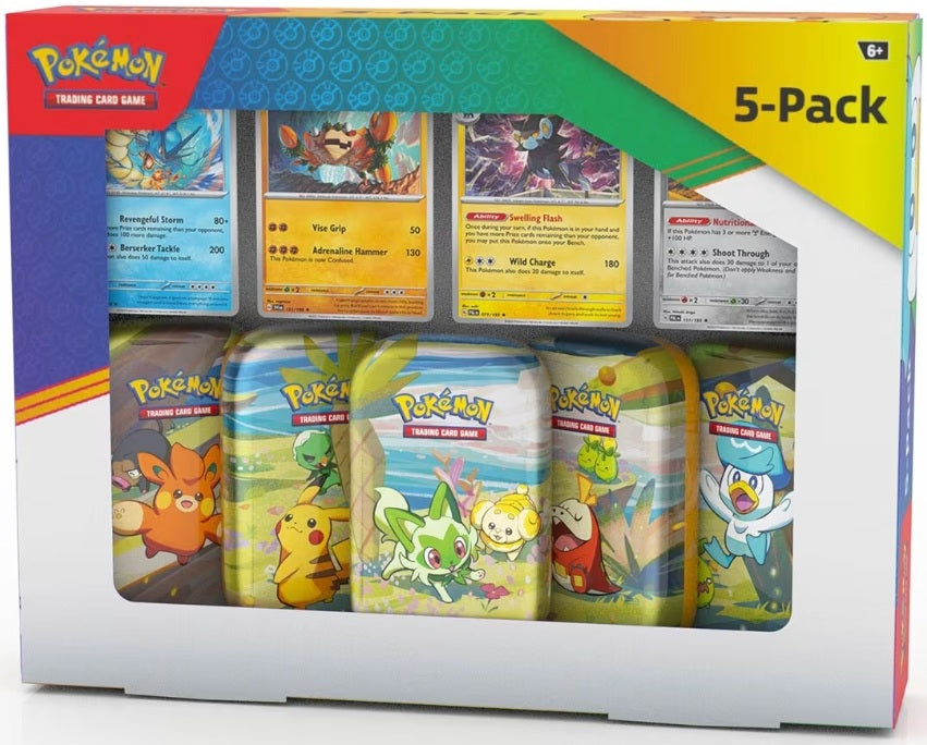 5 PACK PALDEA FRIENDS MINI TIN SET