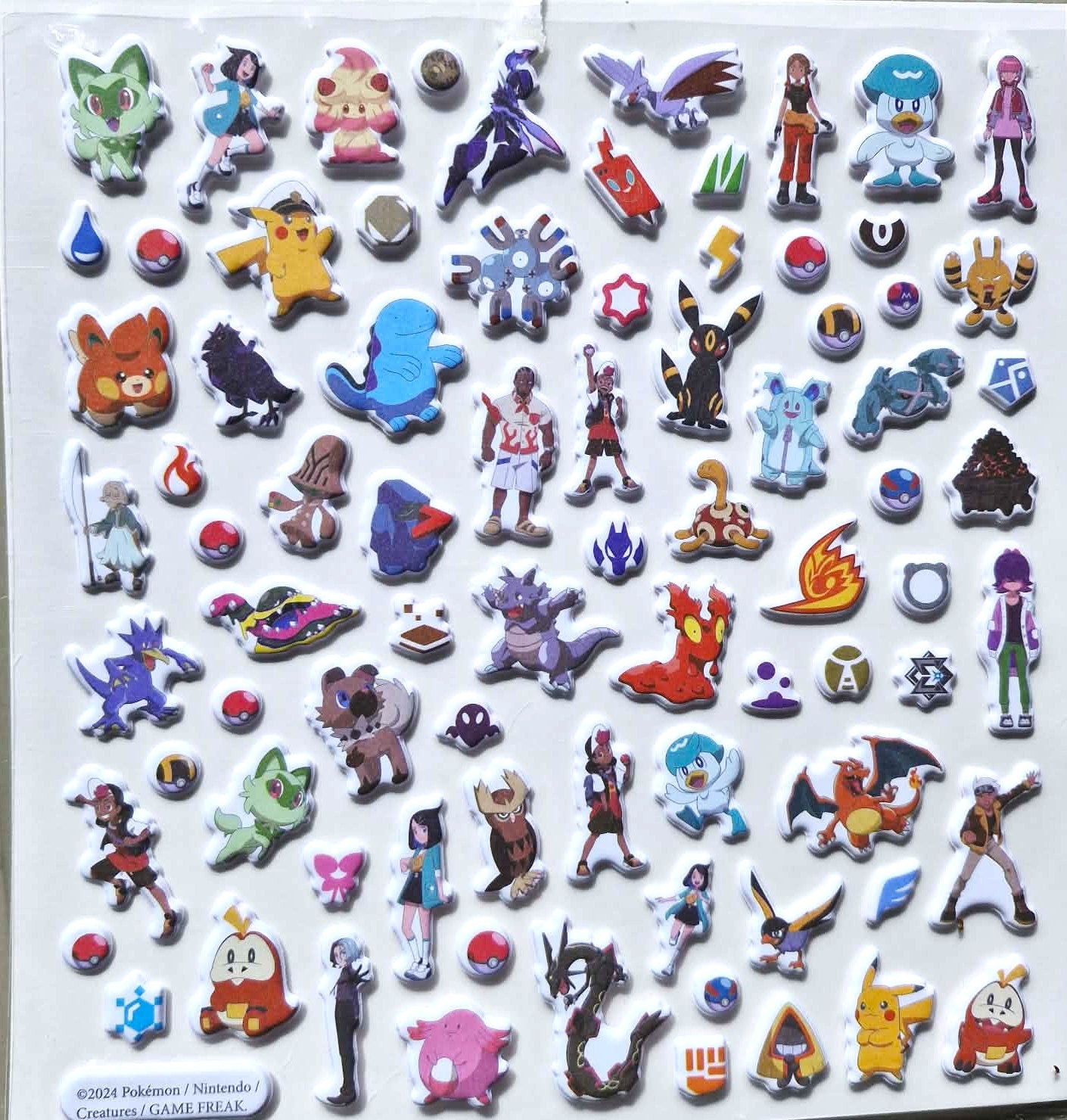 POKEMON HORIZONS PUFFY STICKER SHEET