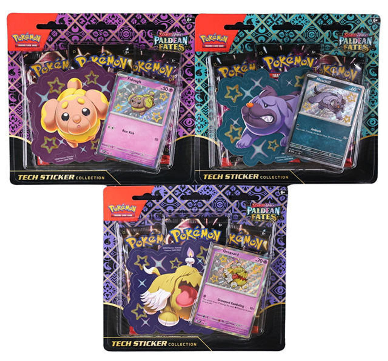 PALDEAN FATES TECH STICKER COLLECTION SET (3 BOOSTER PACKS)
