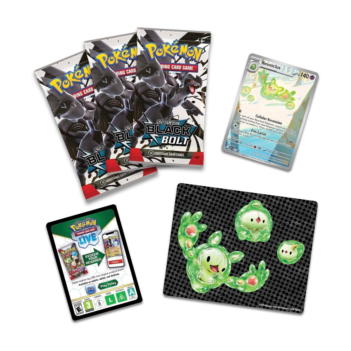 BLACK BOLT TECH STICKER COLLECTION (REUNICLUS) - SCARLET & VIOLET POKEMON TCG