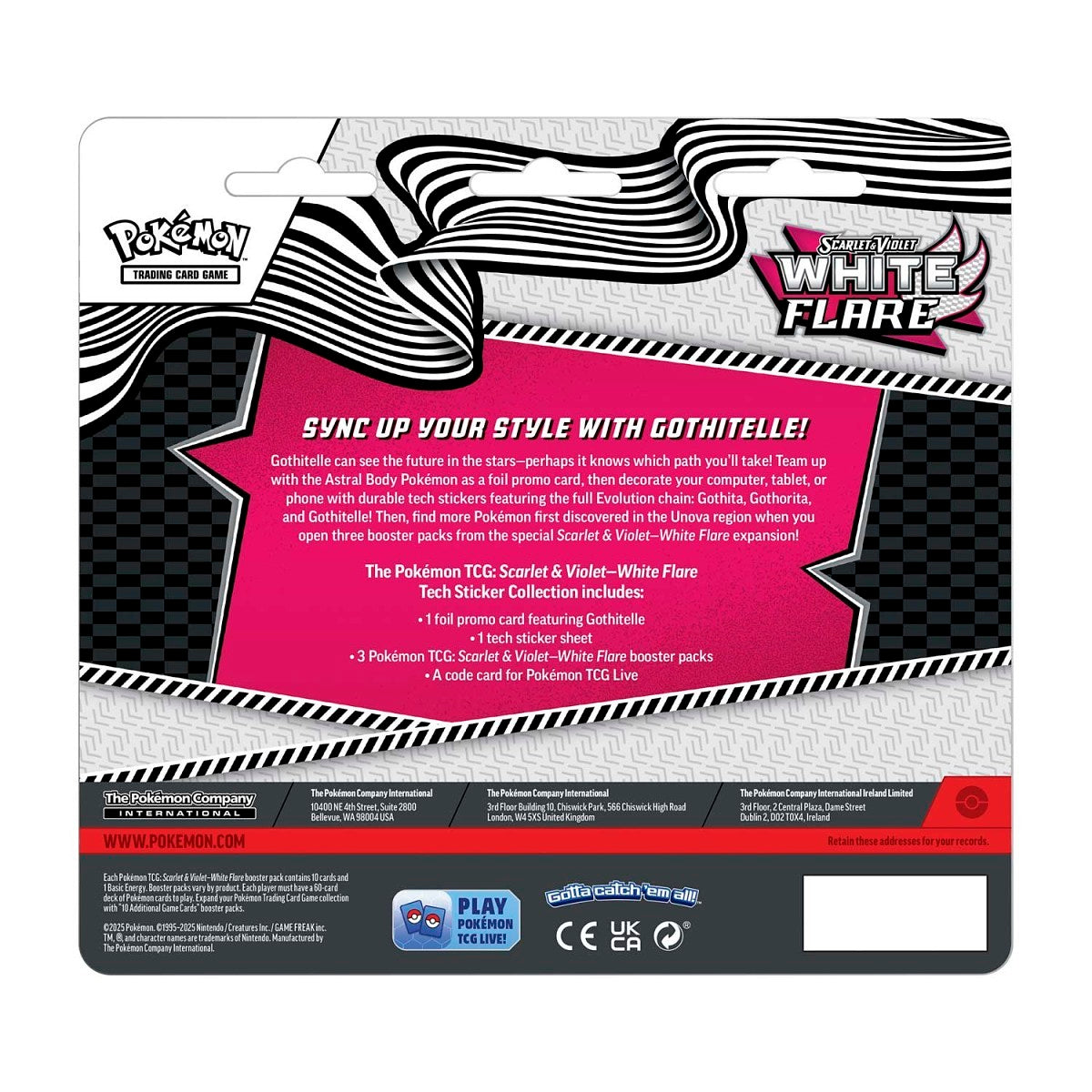 WHITE FLARE TECH STICKER COLLECTION (GOTHITELLE) - SCARLET & VIOLET POKEMON TCG