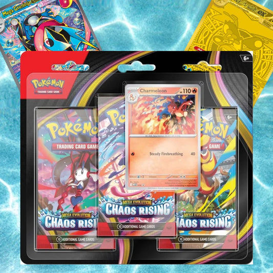 Mega Evolution Chaos Rising 3-Pack Blister: Charmeleon Promo