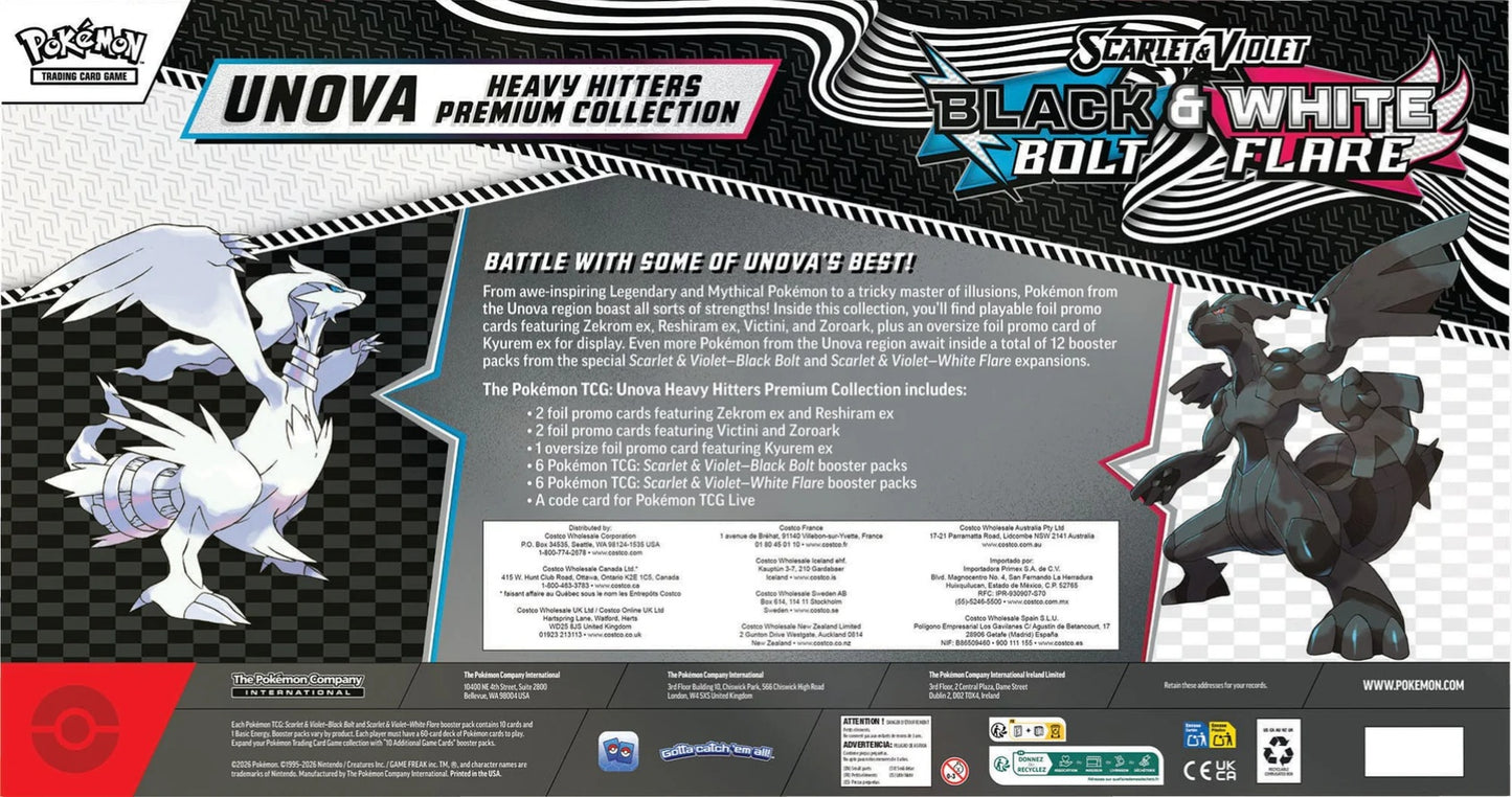 Pokémon Scarlet & Violet: Black Bolt & White Flare Unova Heavy Hitters Premium Collection