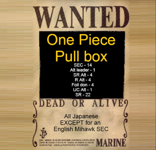 ONE PIECE PULL BOX!!